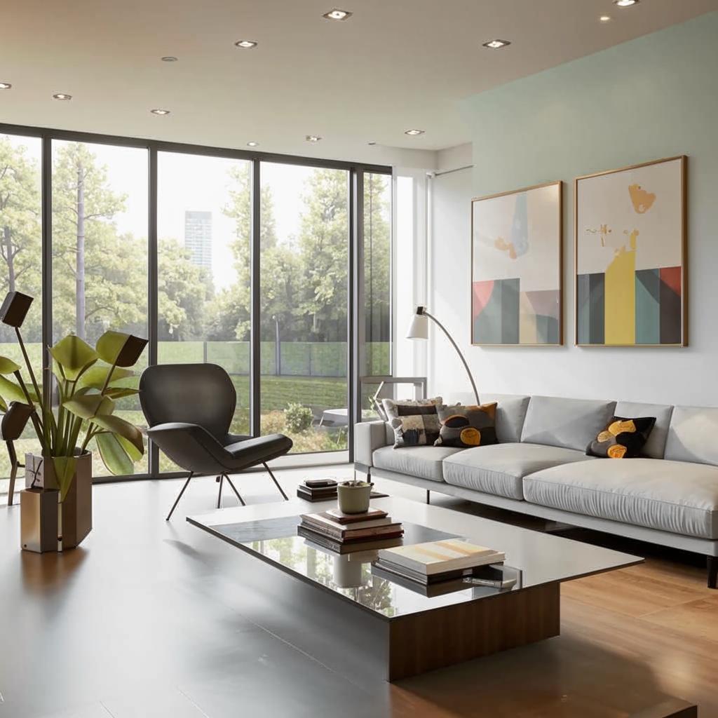 Mobilier design en intérieur moderne